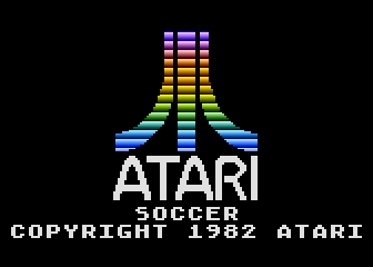 RealSports Soccer title screen for Atari 5200